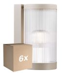 Confezione Multipack 6x Nordlux Coupar Luce Da Parete Aluminium Sanded | IP54 - Adatto per E27